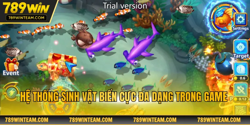 Hệ thống sinh vật biển cực đa dạng trong game